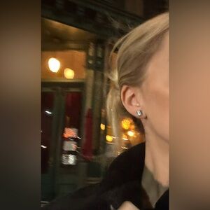 4.0 CT Moissanite Asscher Cut 14k White Gold Stud Earrings